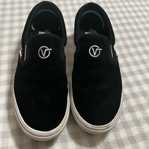 Vans suede slip ons
